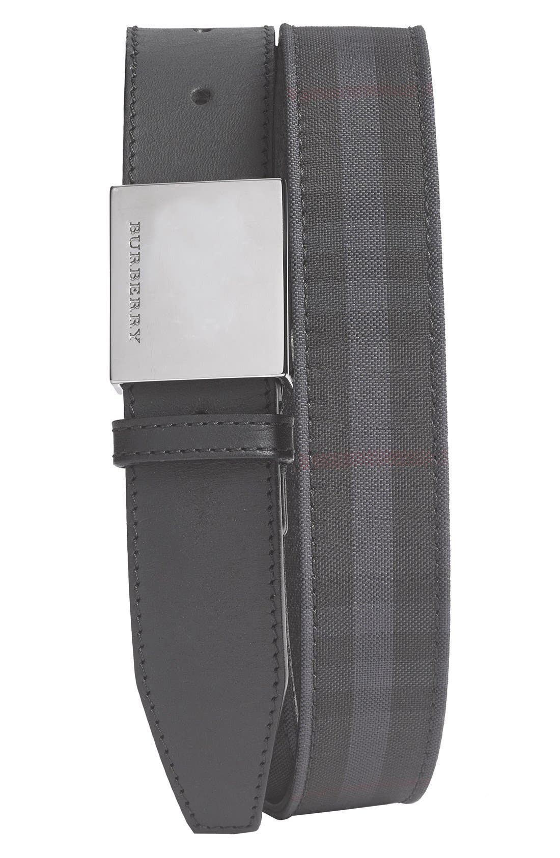Burberry 'Lucius' Check Leather Belt Nordstrom