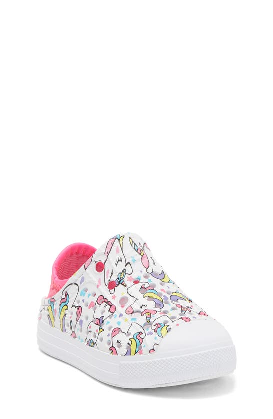 Skechers Kids' Guzman Step Slip-on Sneaker In White/ Multi