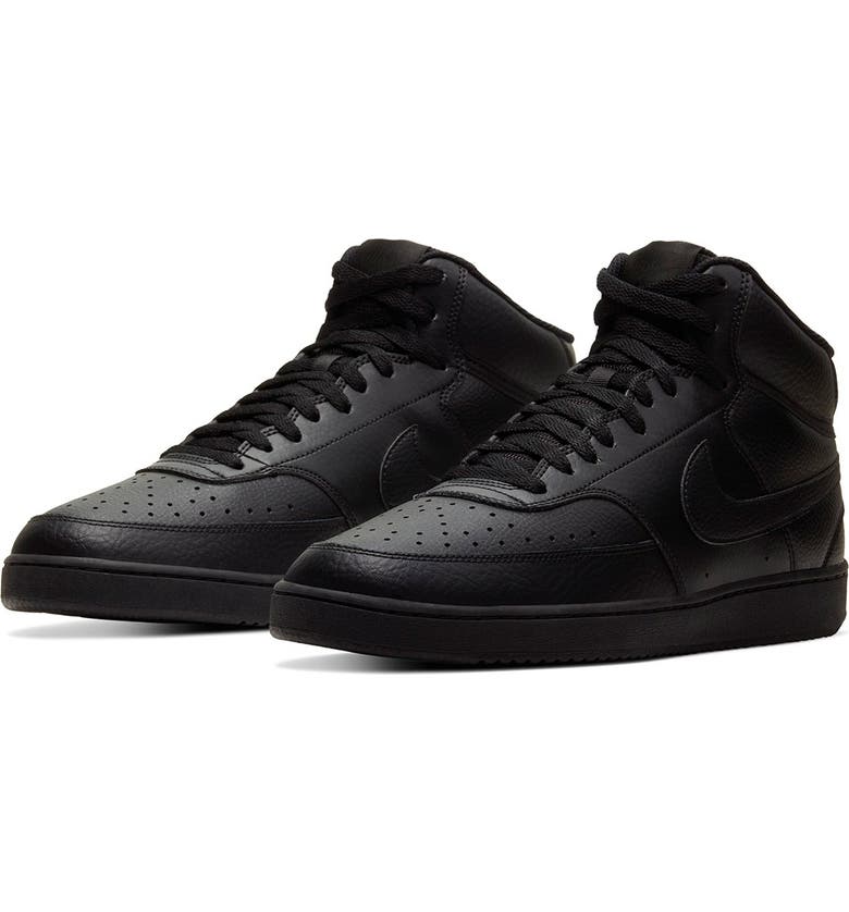 NIKE Court Vision Mid Sneaker, Main, color, BLACK/ BLACK