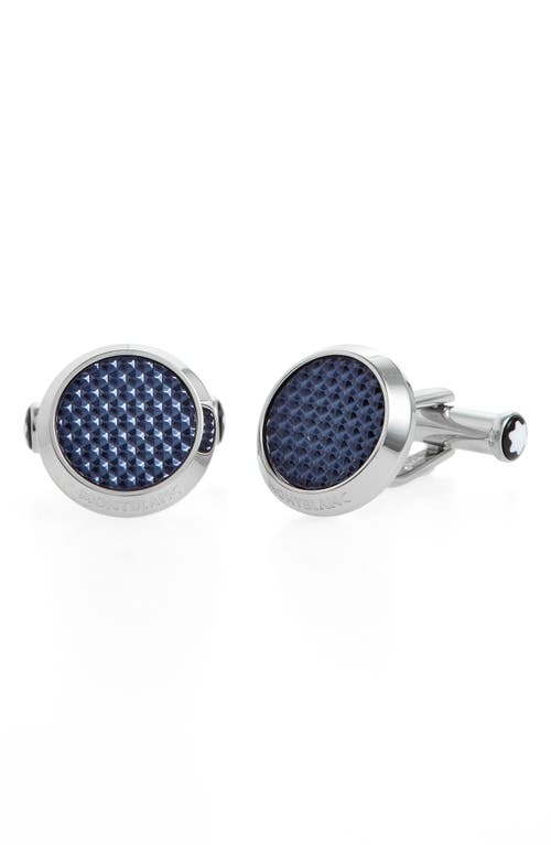 Montblanc Lacquer Inlay Cuff Links in Blue at Nordstrom