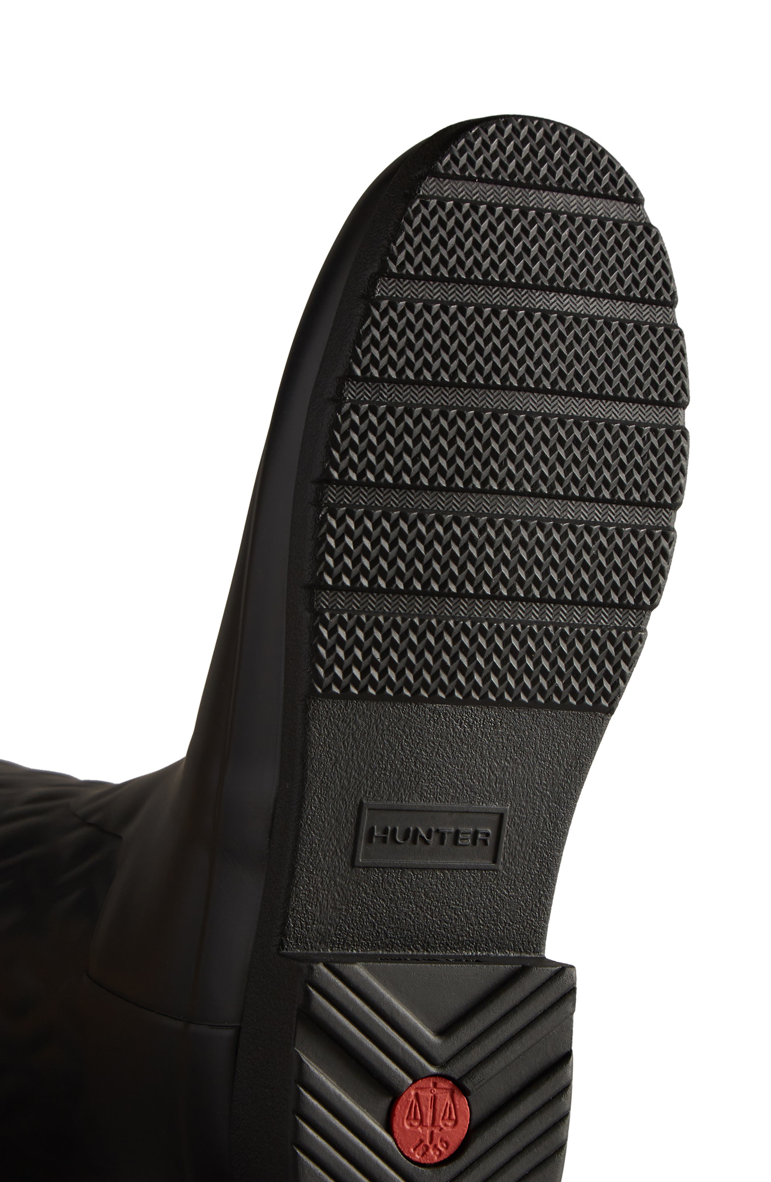 hunter refined high gloss quilted short rain boot