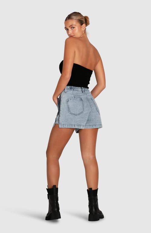 Belle & Bloom Bring The Heat Denim Shorts In Stonewash