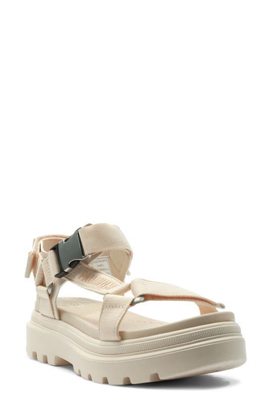 Palladium Pallacruise Platform Sandal In Sand