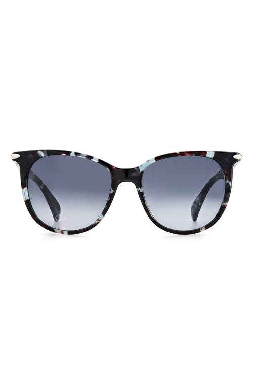 Rag & Bone 53mm Gradient Cat Eye Sunglasses In Black