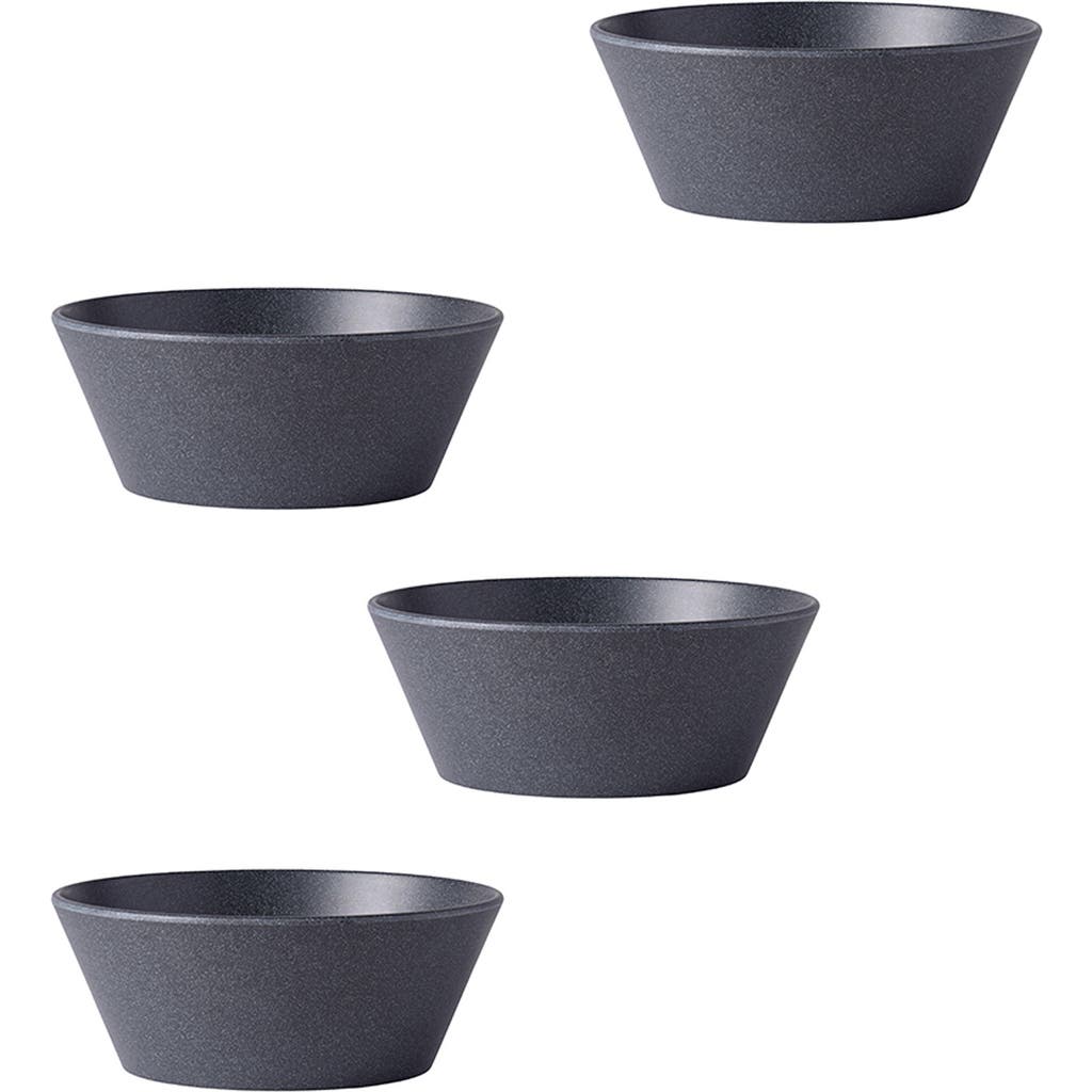 Rosti Mepal Bloom Set Of 4 Serving Bowls In Black
