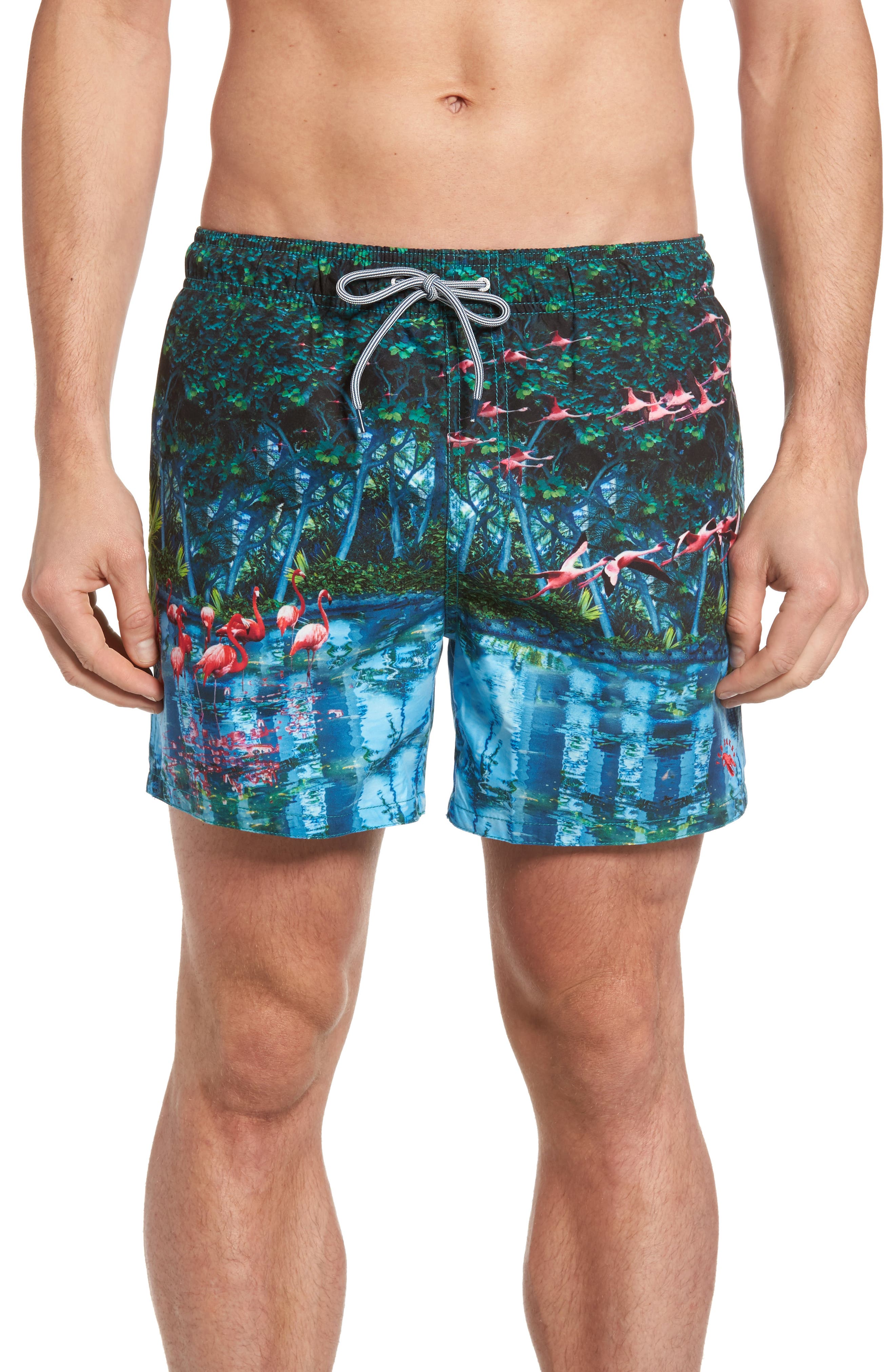 ted baker flamingo swim shorts