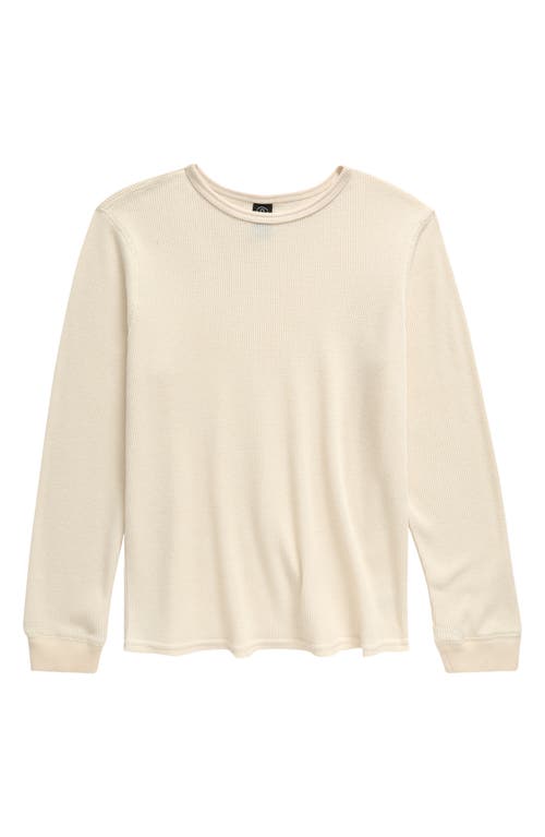 Shop Treasure & Bond Kids' Waffle Thermal T-shirt In Ivory Dove