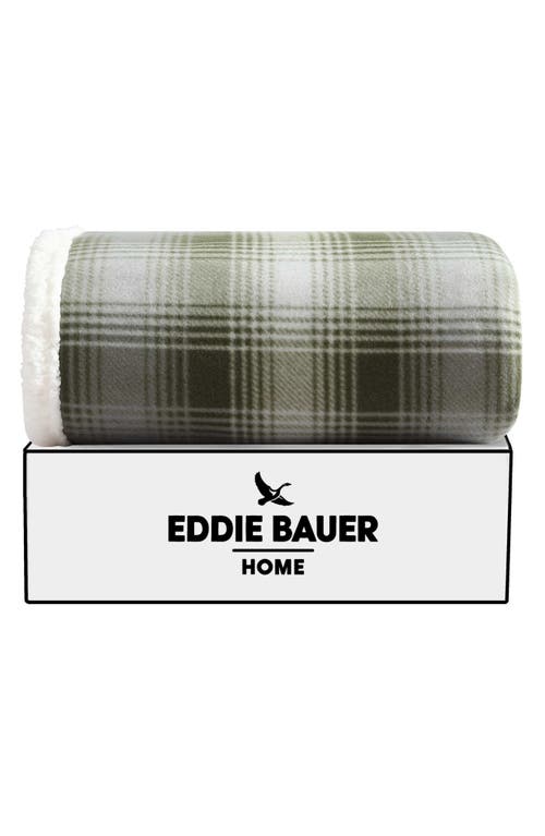 Eddie Bauer Nordic Plaid Throw Blanket In Dark Green