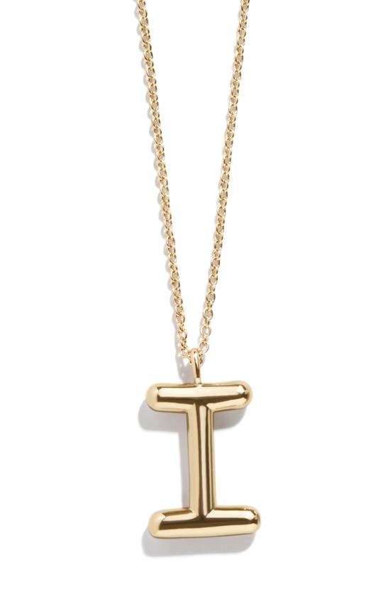 Shop Baublebar Bubble Initial Necklace In Gold I