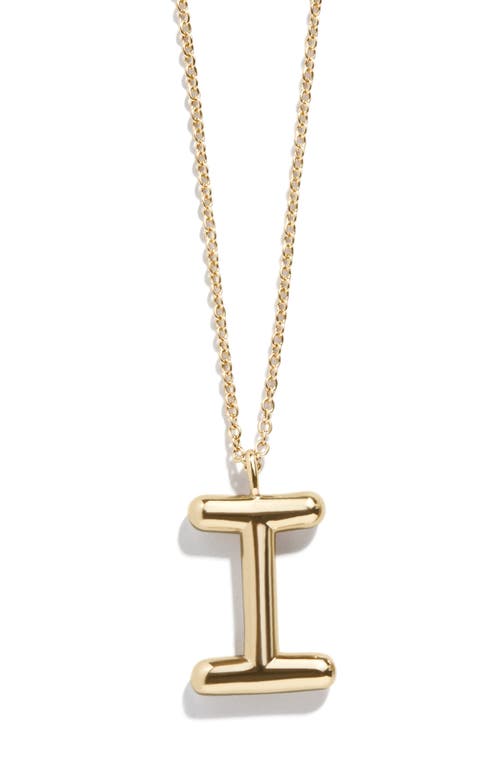Bubble Initial Necklace in Gold I
