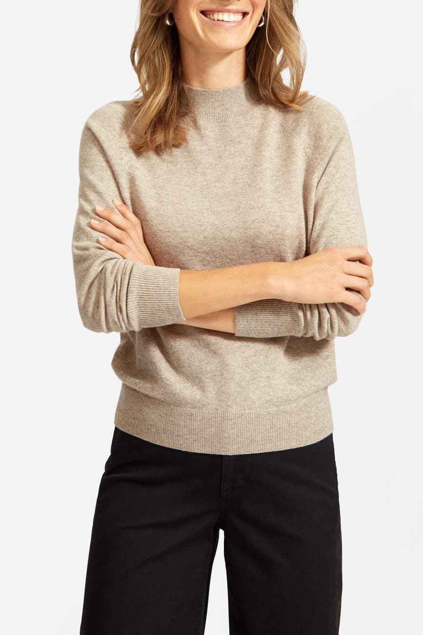 EVERLANE The Cashmere Raglan Mock Neck Sweater Nordstrom Rack