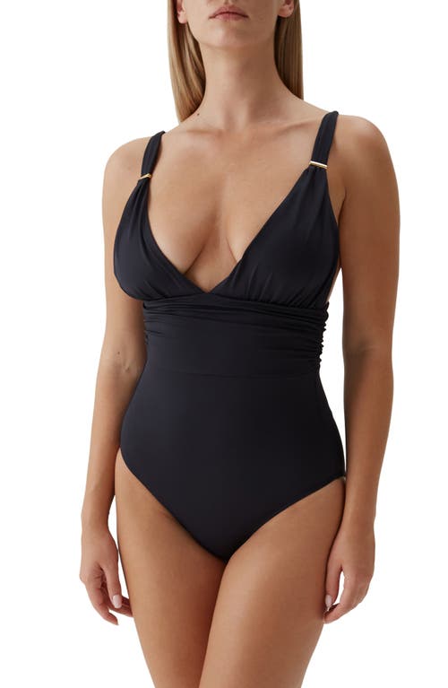 Melissa Odabash Panarea Classic One-Piece Swimsuit in Black at Nordstrom, Size 4