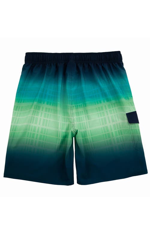 Rokka&rolla Quick-dry Swim Trunks With Elastic Waist In Green Vapor