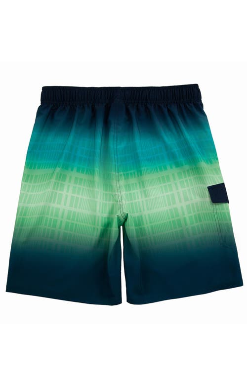 Shop Rokka&rolla Quick-dry Swim Trunks With Elastic Waist In Green Vapor