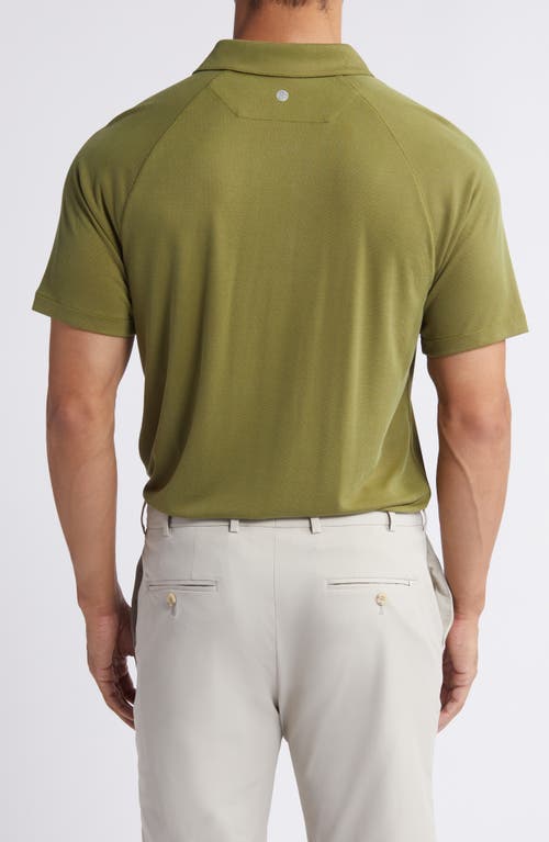 Shop Zella Ace Piqué Performance Golf Polo In Olive Spice