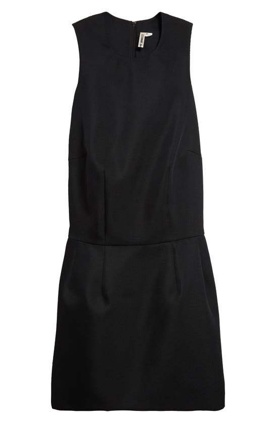 Shop Comme Des Garçons Sharp Tricotine Drop Waist Dress In Black