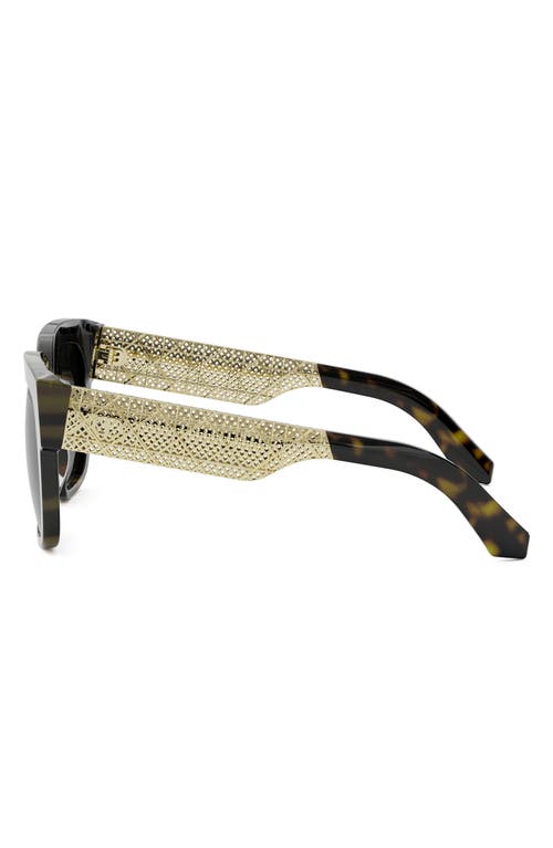 Dior 'ésille S1i 54mm Square Sunglasses In Dark Havana/gradient Smoke