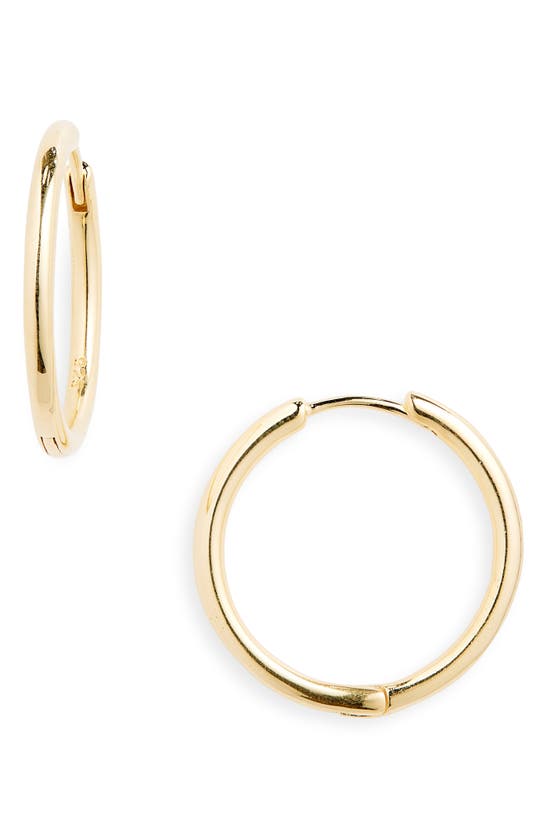 Shop Madewell Demi-fine Medium Hoop Earrings In 14k Gold
