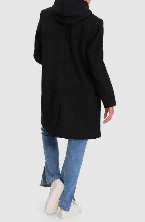 Noize Masa Notch Collar Coat In Black