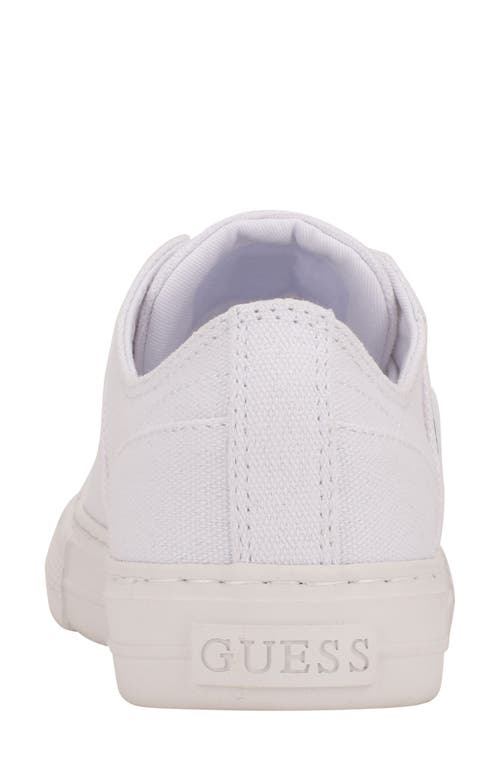Guess Women's Cleva Lace-up Logo Platform Fashion Sneakers In White
