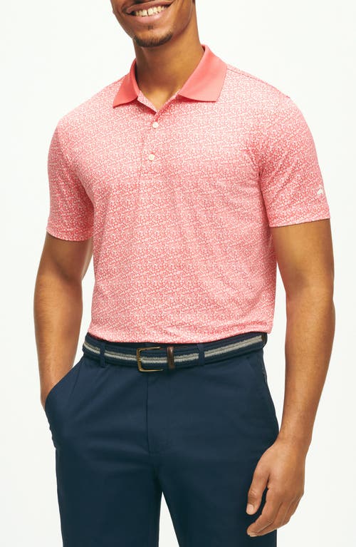 Brooks Brothers Floral Print Performance Golf Polo at Nordstrom
