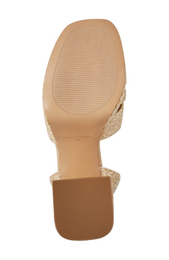 Shop Marc Fisher Ltd Janie Raffia Ankle Strap Platform Sandal In Light Natural