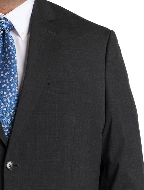 Shop Oak Hill By Dxl Jacket Relaxer Windowpane Suit Jacket In Grey