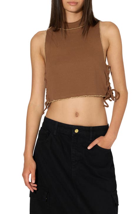 Femme Wolford Anniversary Crop Top Black Copper