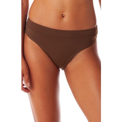 Rhythm Islander Xanadu High Cut Bikini Bottoms, Brown