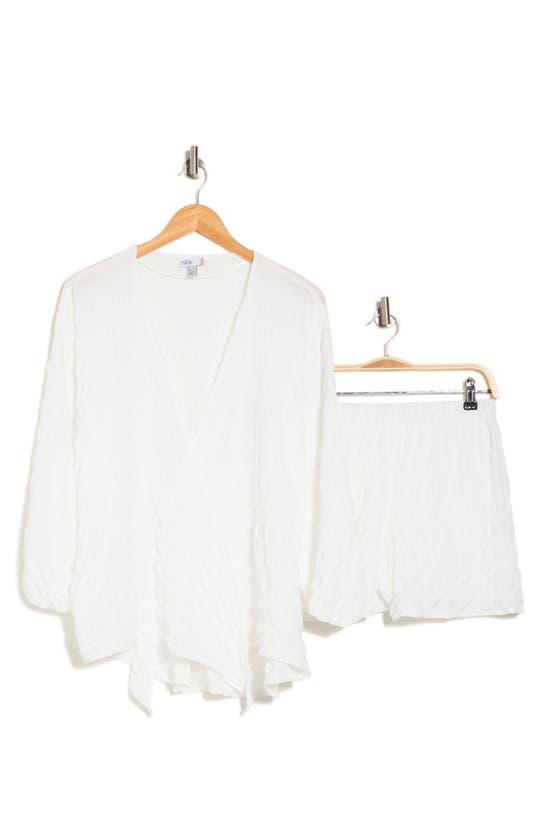 Nordstrom Rack Textured Flowy Cover-up Beach Set In White
