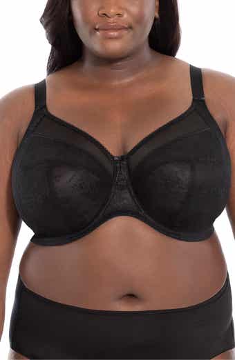 Goddess Women`s Yvette Plus-Size Banded Underwired Bra, 44G, BLACK 