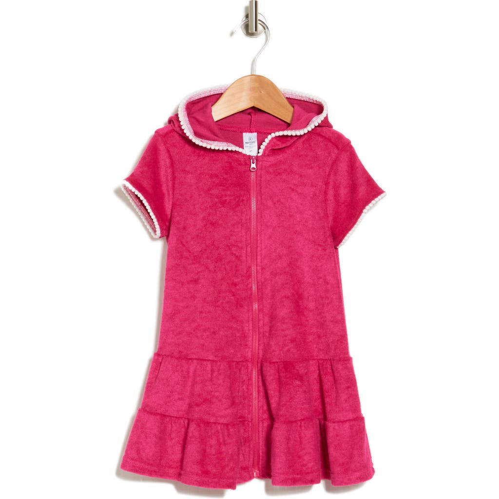90 Degree By Reflex Kids' Oceana Terry Cloth Dress In Red