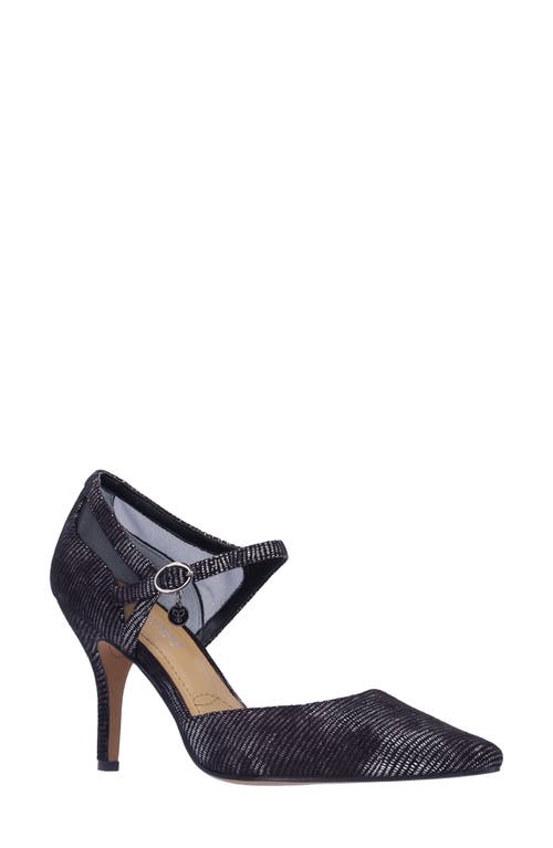 Siona Pointed Toe Pump in Black/Pewter