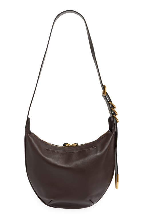 Shop Rag & Bone Mini Spire Hobo Bag In Dark Espresso