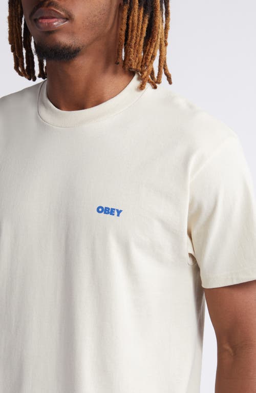 Shop Obey Cherub Logo T-shirt In Cream