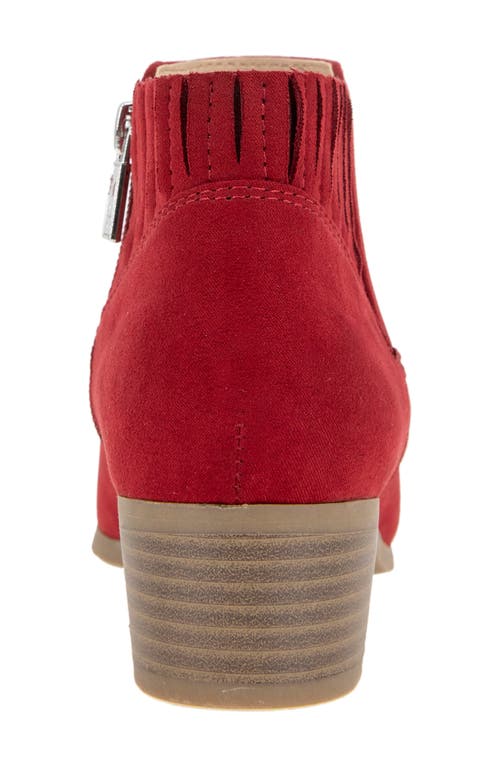 Reaction Kenneth Cole Shea Zip Ankle Boot In Rio Red Micro