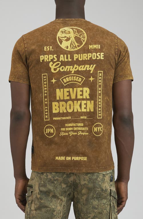 Shop Prps Baxter Graphic T-shirt In Brown Sugar