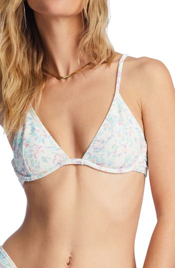 The Santorini - Floral Jacquard Underwire Bikini Top