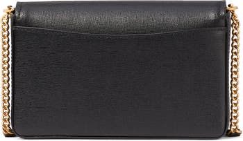 Kate Spade New York Morgan Saffiano Leather Flap Chain Wallet - Black