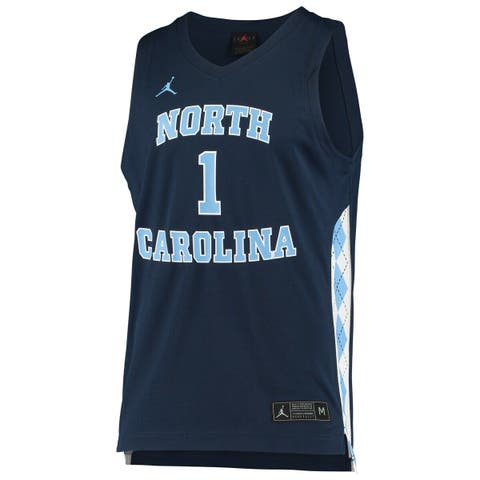 1 North Carolina Tar Heels Jordan Brand Youth Team Replica Basketball Jersey  - White