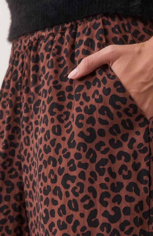 Marine Layer Allison Wide Leg Tencel® Lyocell Pants In Leopard