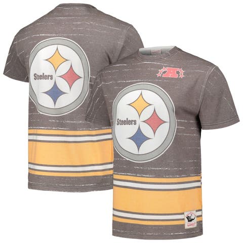 Mitchell & Ness Pittsburgh Steelers Youth White Paintbrush Short Sleeve T-Shirt