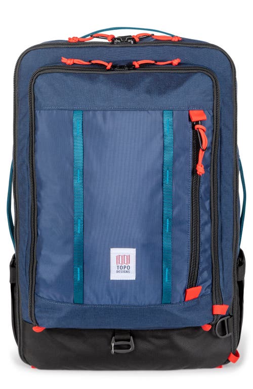 Topo Designs 40-Liter Global Travel Water Repellent Recycled Nylon Backpack in Navy/Navy