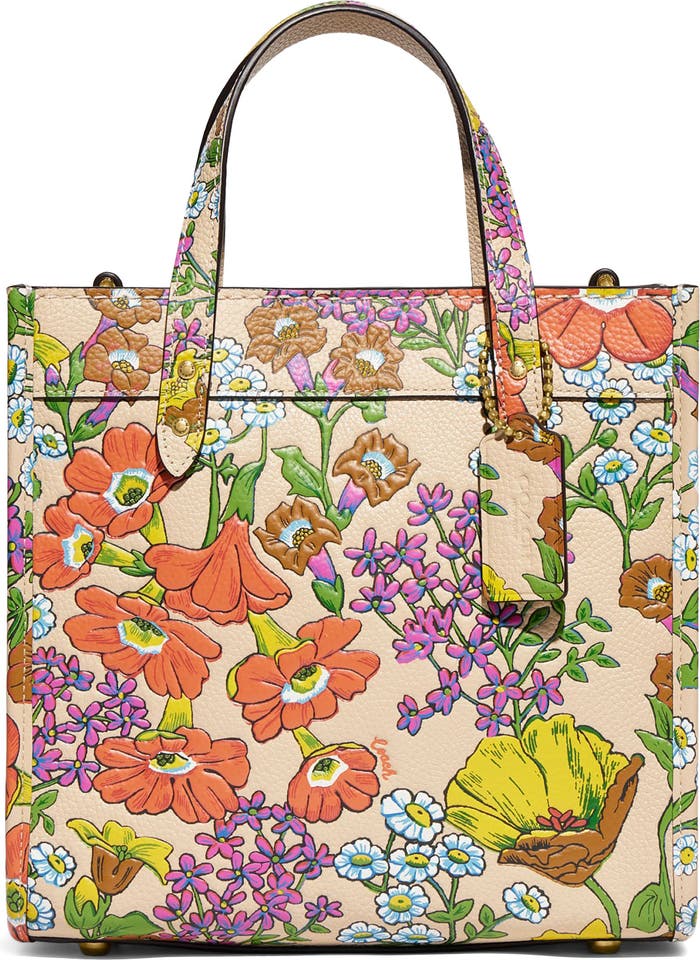 Coach Floral Leather Field Tote