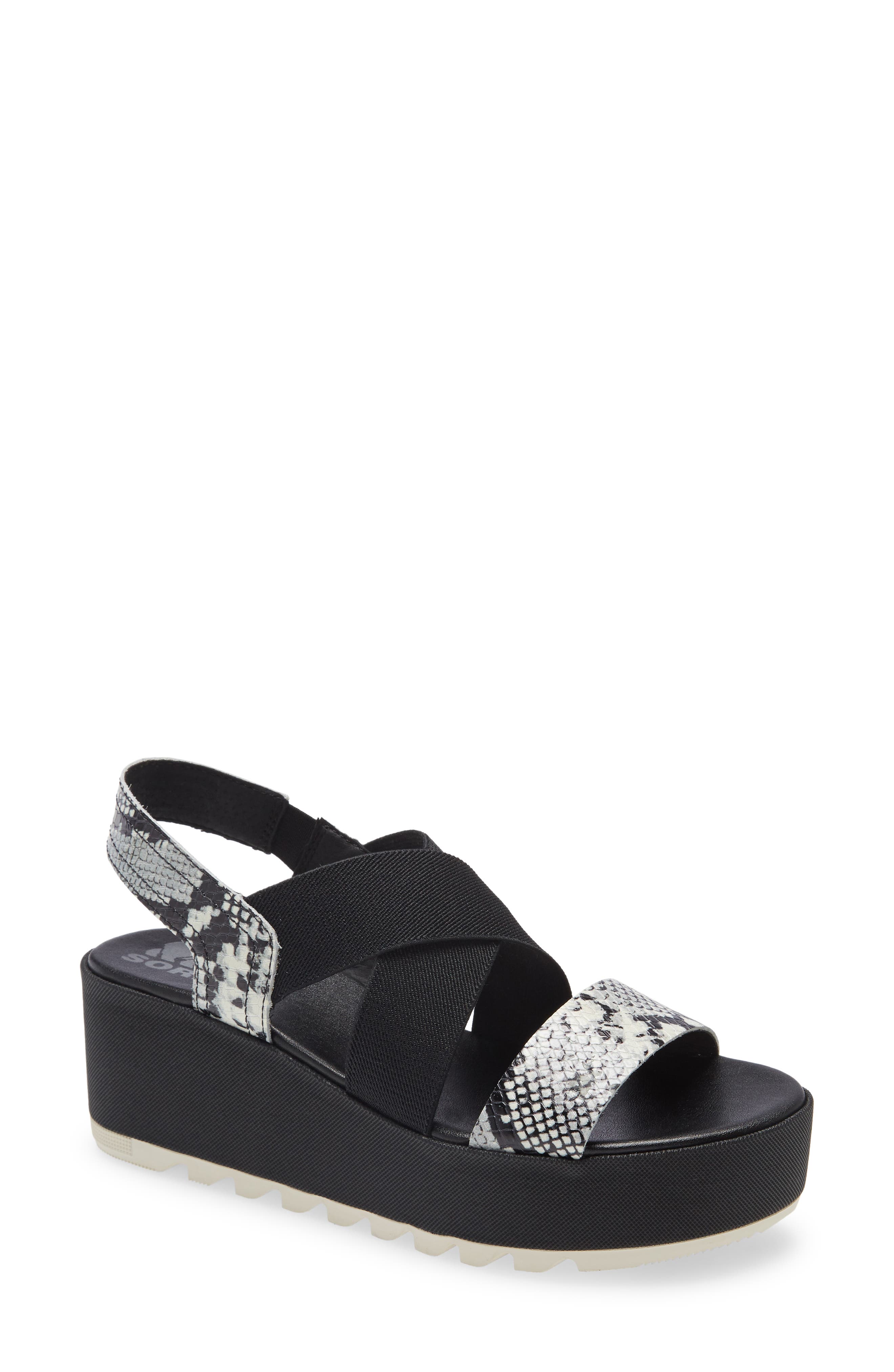 black sorel wedge sandals