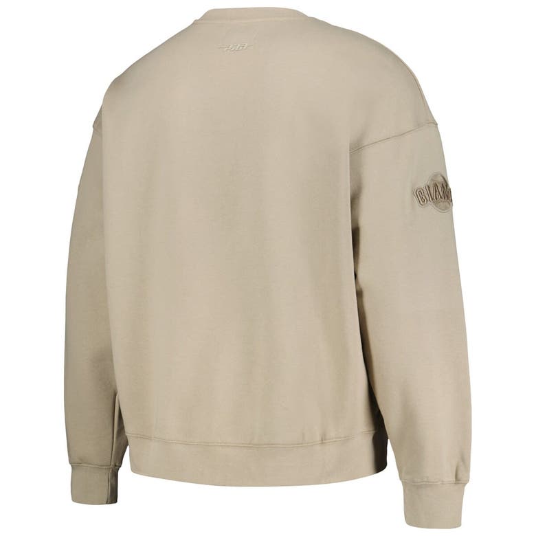 Shop Pro Standard Pewter San Francisco Giants Neutral Drop Shoulder Pullover Sweatshirt
