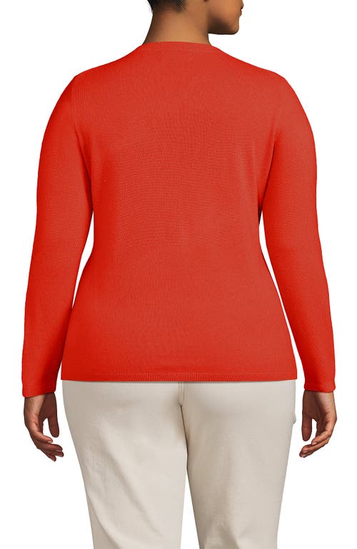 Shop Lands' End Plus Size Cashmere Sweater In Papaya