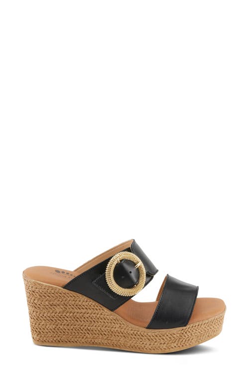 Spring Step Mares Platform Wedge Slide Sandal In Black