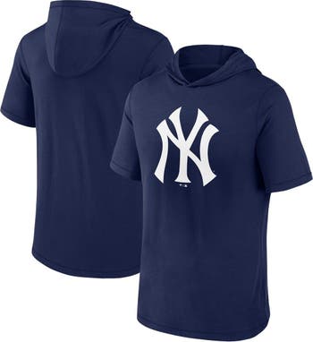 New York Yankees Fanatics Branded Short Sleeve Hoodie T-Shirt - Navy