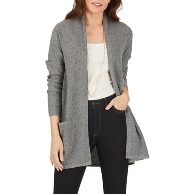 Foxcroft Nolita Open Front Cardigan, Black